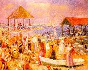 William Glackens Beach Scene near New London Norge oil painting reproduction